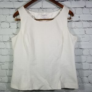 Liz Claiborne Suits White Sleeveless Shell Top 14